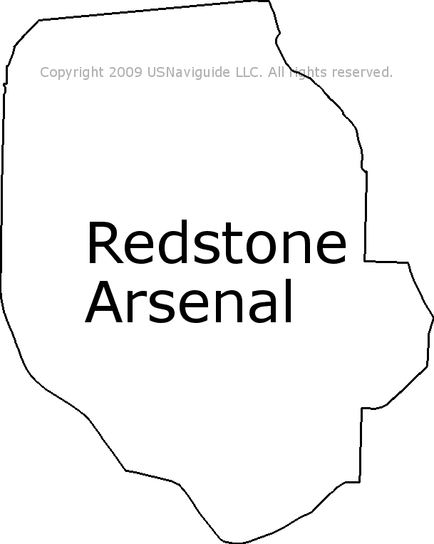Redstone Arsenal Alabama Zip Code Boundary Map Al