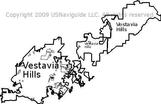 Vestavia Hills Zip Code Map Vestavia Hills, Alabama Zip Code Boundary Map (AL)