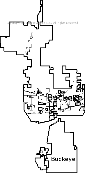 Buckeye Zip Code Map Buckeye, Arizona Zip Code Boundary Map (Az)