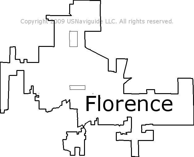 Florence Az Zip Code Map Florence, Arizona Zip Code Boundary Map (Az)