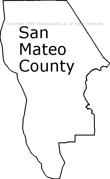 san mateo county zip code map San Mateo County California Zip Code Boundary Map Ca san mateo county zip code map