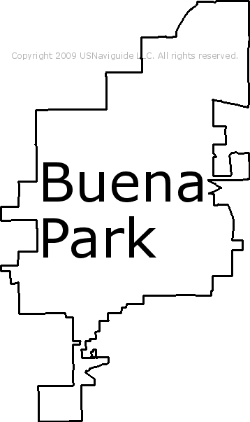 Buena Park Zip Code Map Buena Park, California Zip Code Boundary Map (CA)