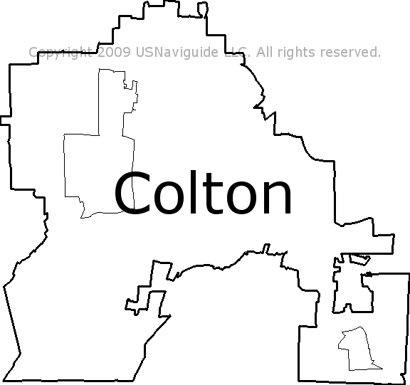 Colton Zip Code Map Colton, California Zip Code Boundary Map (CA)