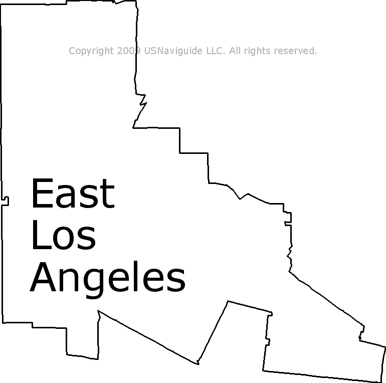 East Los Angeles Zip Code Map East Los Angeles, California Zip Code Boundary Map (CA)