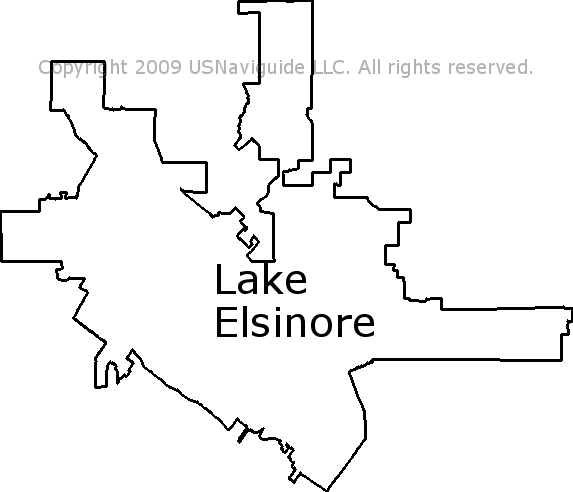 Lake Elsinore Zip Code Map Lake Elsinore, California Zip Code Boundary Map (CA)