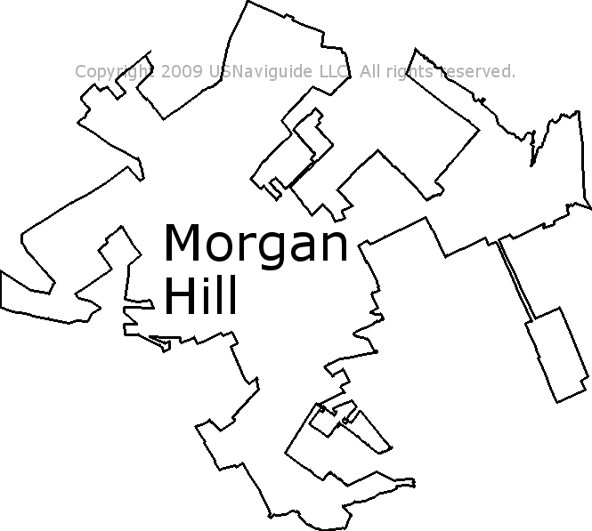 morgan hill zip code map Morgan Hill California Zip Code Boundary Map Ca morgan hill zip code map