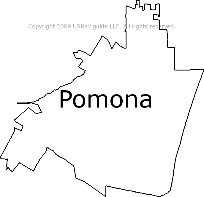 Pomona Ca Zip Code Map Pomona, California Zip Code Boundary Map (CA)