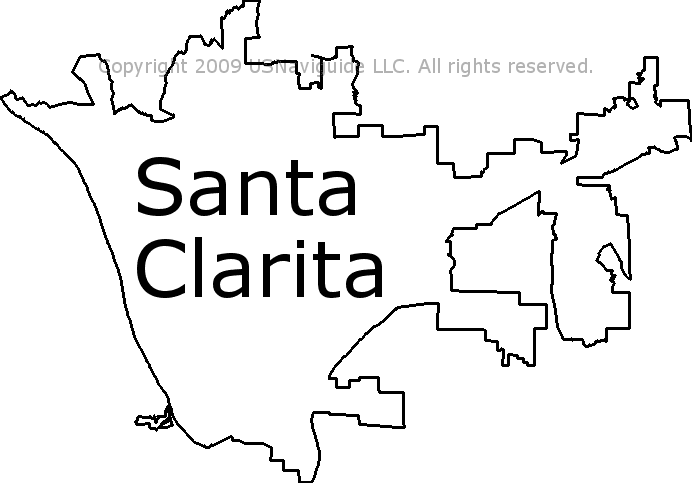 Santa Clarita Ca Zip Code Map Santa Clarita, California Zip Code Boundary Map (CA)