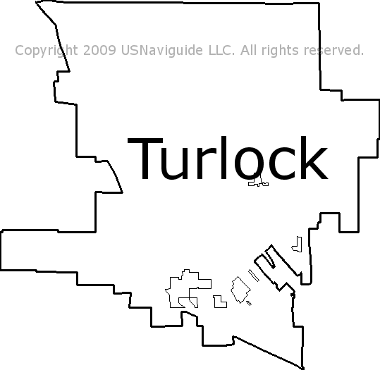 turlock ca zip code map Turlock California Zip Code Boundary Map Ca turlock ca zip code map