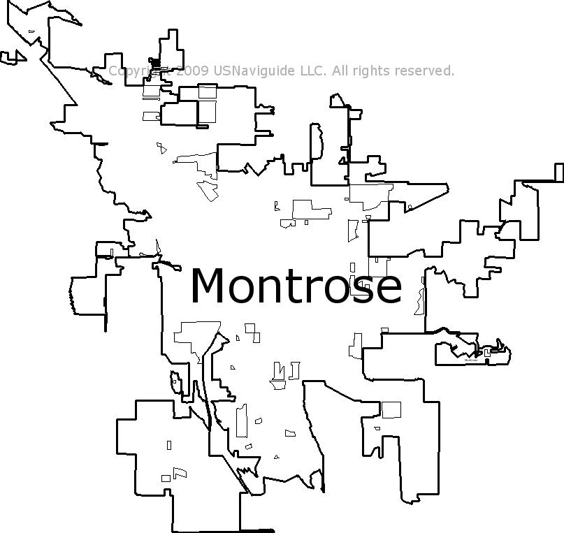 montrose co zip code map Montrose Colorado Zip Code Boundary Map Co montrose co zip code map