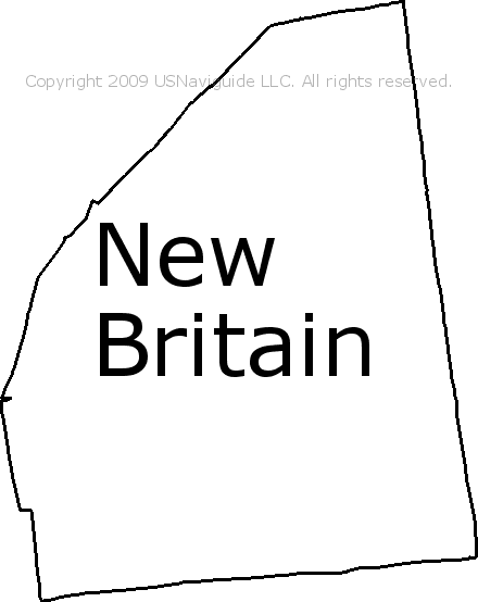 New Britain Zip Code Map New Britain, Connecticut Zip Code Boundary Map (Ct)