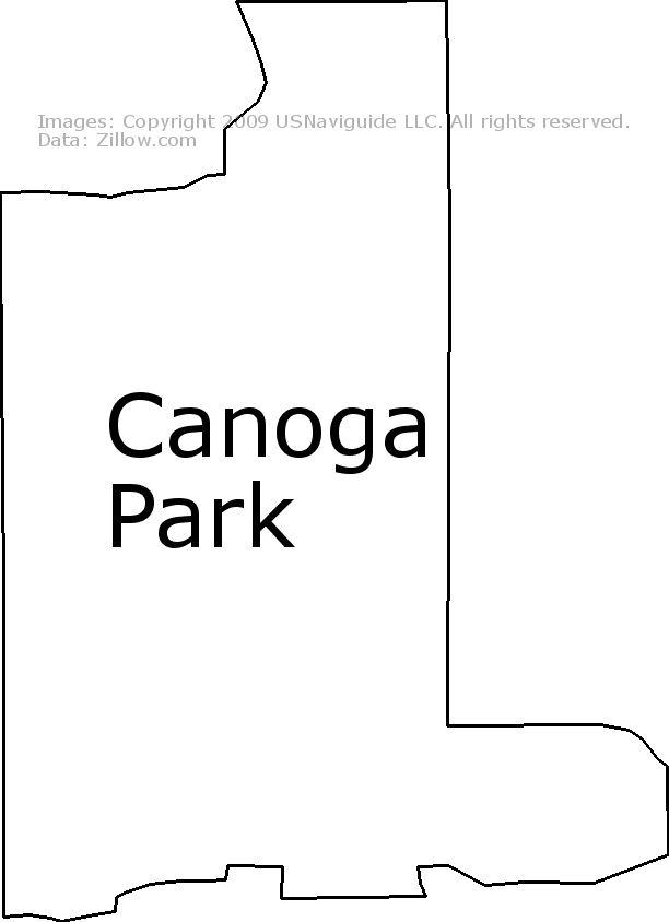 canoga park zip code map Canoga Park Los Angeles California Zip Code Boundary Map Ca canoga park zip code map