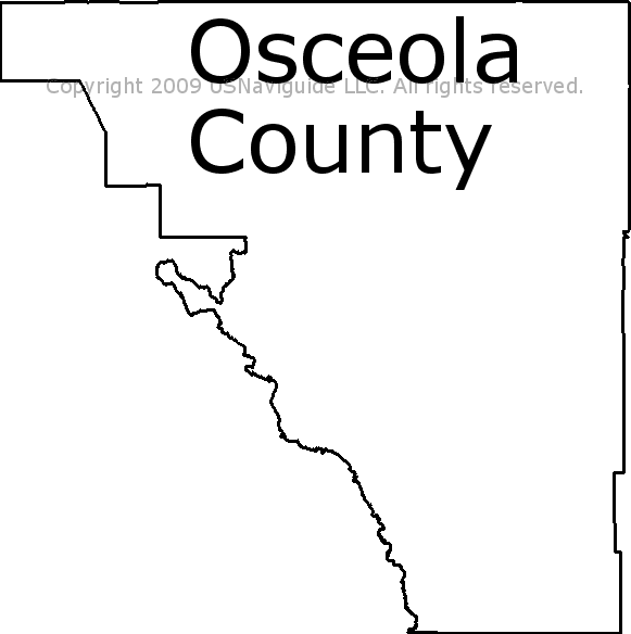 Osceola Zip Code Map Osceola County   Florida Zip Code Boundary Map (FL)