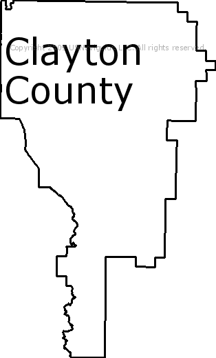 clayton county ga map