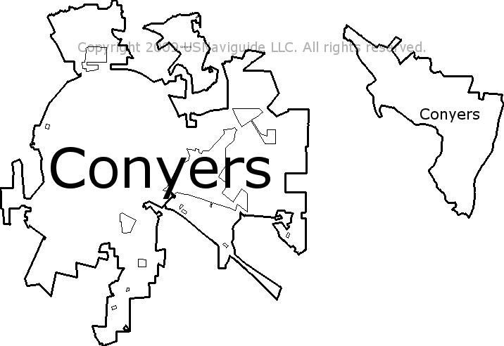 conyers ga zip code map Conyers Georgia Zip Code Boundary Map Ga conyers ga zip code map