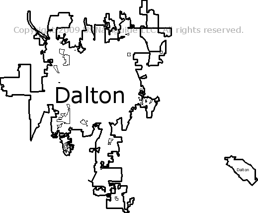 dalton ga zip code map Dalton Georgia Zip Code Boundary Map Ga dalton ga zip code map