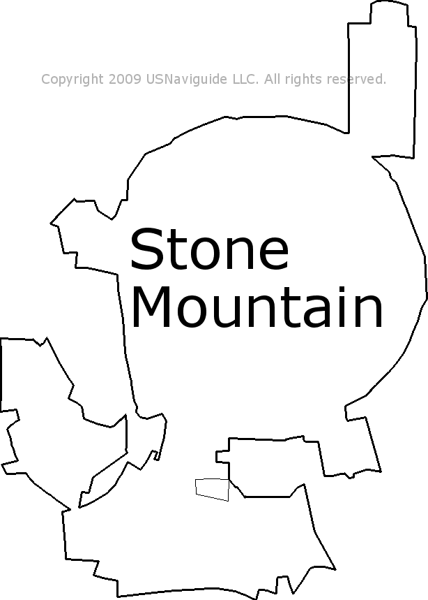 Stone Mountain Zip Code Map Stone Mountain, Georgia Zip Code Boundary Map (GA)