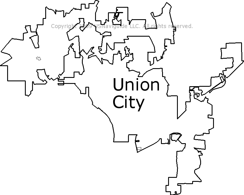 union city ga zip code map Union City Georgia Zip Code Boundary Map Ga union city ga zip code map