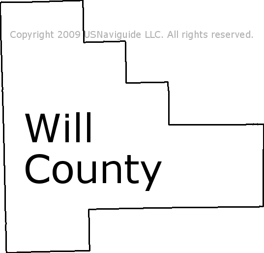 Will County Boundary Map Will County - Illinois Zip Code Boundary Map (Il)