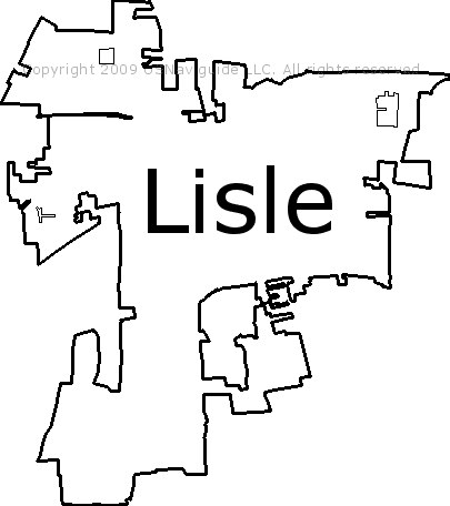 Lisle Illinois Zip Code Boundary Map Il