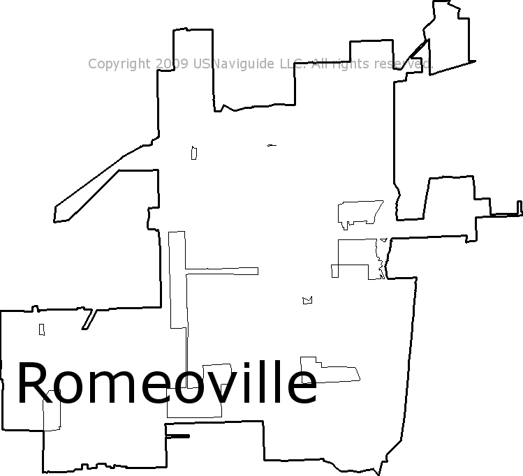 Romeoville Zip Code Map Romeoville, Illinois Zip Code Boundary Map (Il)