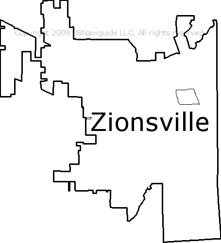 Zionsville Zip Code Map Zionsville, Indiana Zip Code Boundary Map (In)