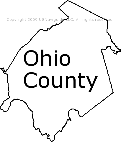 Ohio County Ky Map Ohio County - Kentucky Zip Code Boundary Map (Ky)