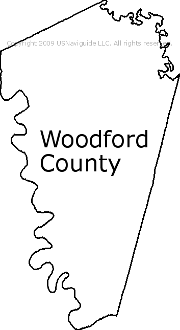 Woodford County Ky Map Woodford County - Kentucky Zip Code Boundary Map (Ky)