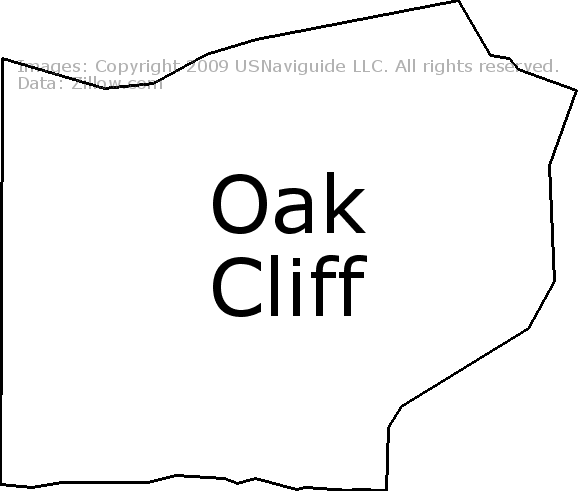 map of oak cliff dallas Oak Cliff Dallas Texas Zip Code Boundary Map Tx map of oak cliff dallas