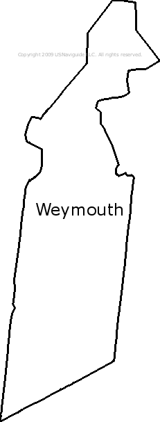 Weymouth Zip Code Map Weymouth, Massachusetts Zip Code Boundary Map (MA)