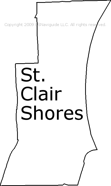 st clair shores zip code map St Clair Shores Michigan Zip Code Boundary Map Mi st clair shores zip code map
