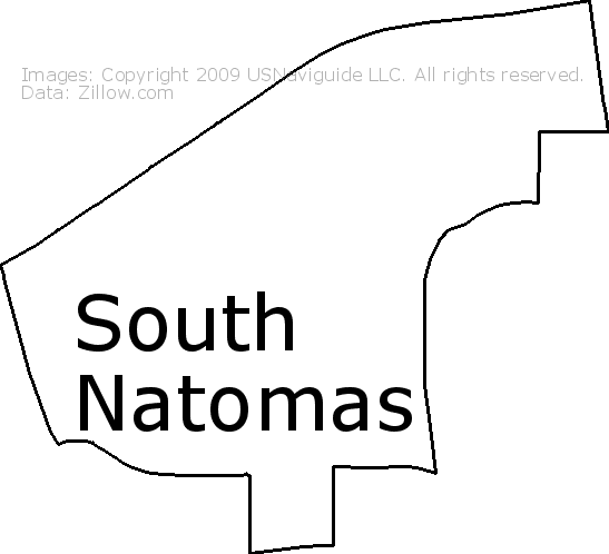 Natomas Zip Code Map South Natomas, Sacramento, California Zip Code Boundary Map (Ca)