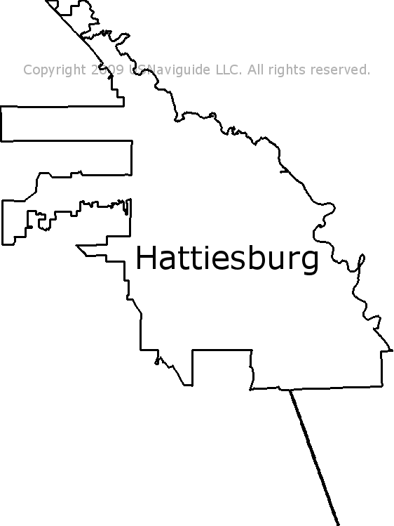 Hattiesburg Zip Code Map Hattiesburg, Mississippi Zip Code Boundary Map (Ms)