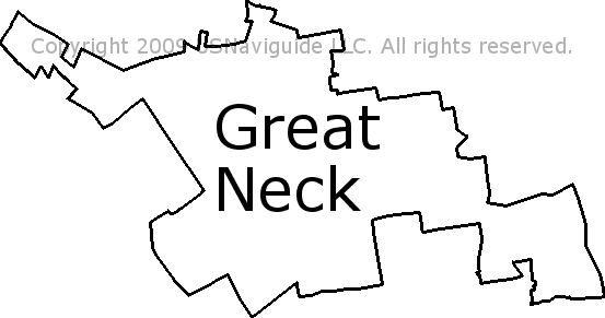 Great Neck Zip Code Map Great Neck, New York Zip Code Boundary Map (NY)