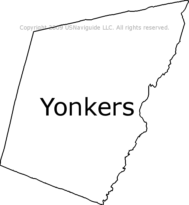 Yonkers Zip Code Map Yonkers, New York Zip Code Boundary Map (Ny)