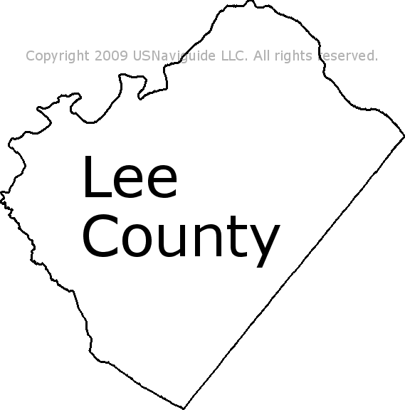 Lee County - North Carolina Zip Code Boundary Map (NC)