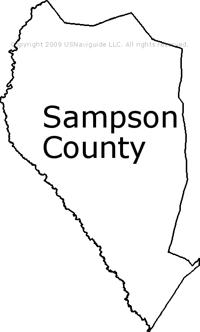 Sampson County Nc Map Sampson County - North Carolina Zip Code Boundary Map (Nc)