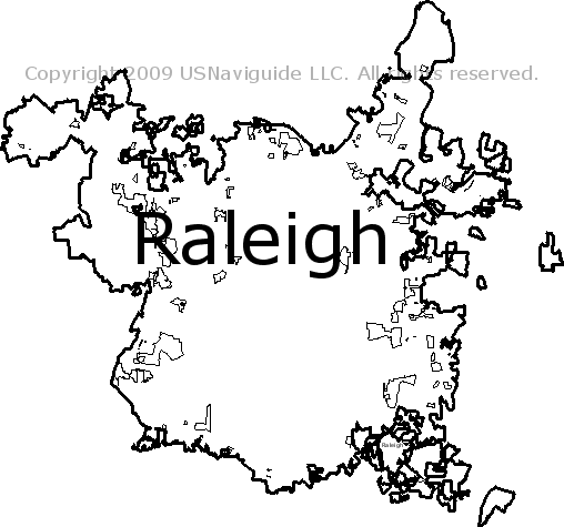 Raleigh Nc Zip Code Boundary Map Raleigh, North Carolina Zip Code Boundary Map (Nc)