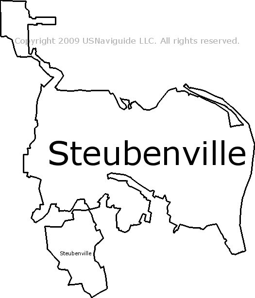 Steubenville Oh Zip Code Map Steubenville, Ohio Zip Code Boundary Map (OH)