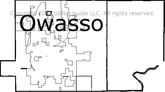 Owasso Zip Code Map Owasso, Oklahoma Zip Code Boundary Map (OK)