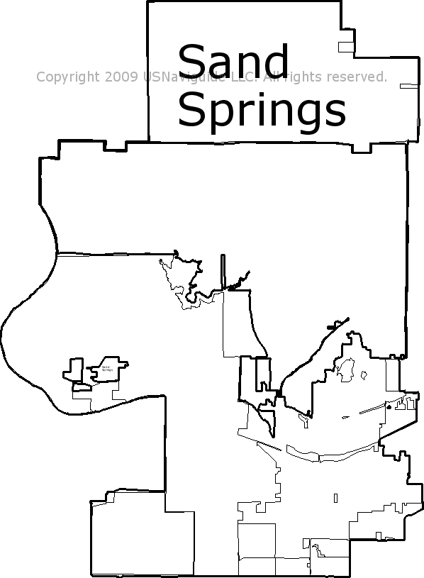 Sand Springs City Limits Sand Springs, Oklahoma Zip Code Boundary Map (Ok)