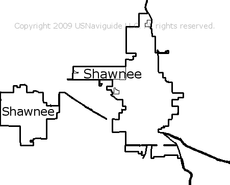 Shawnee Ok Zip Code Map Shawnee, Oklahoma Zip Code Boundary Map (Ok)