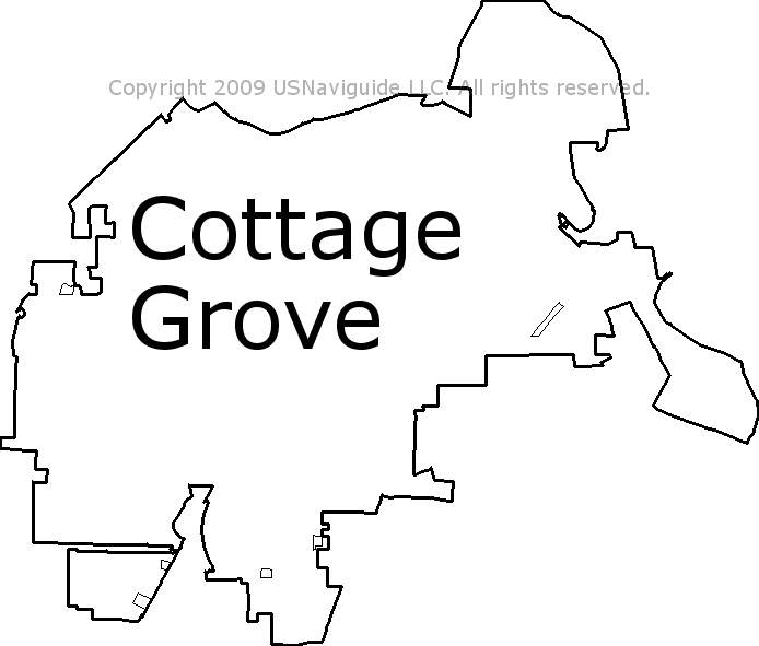 Cottage Grove Oregon Zip Code Boundary Map Or