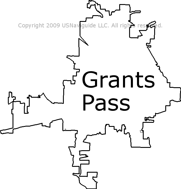 Grants Pass Oregon Zip Code Map Grants Pass, Oregon Zip Code Boundary Map (OR)