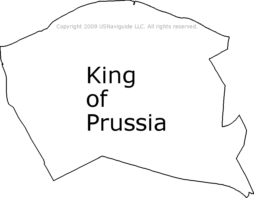 king of prussia zip code map King Of Prussia Pennsylvania Zip Code Boundary Map Pa king of prussia zip code map