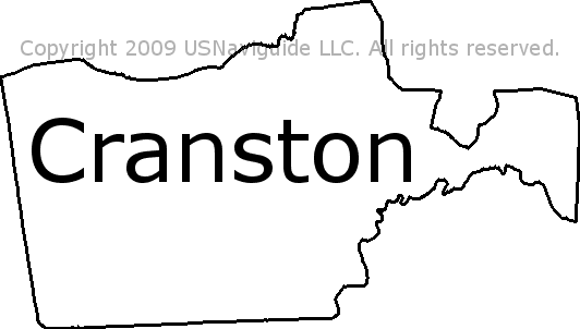 cranston ri zip code map Cranston Rhode Island Zip Code Boundary Map Ri cranston ri zip code map