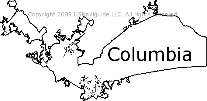 City Of Columbia Sc City Limits Map Columbia, South Carolina Zip Code Boundary Map (Sc)