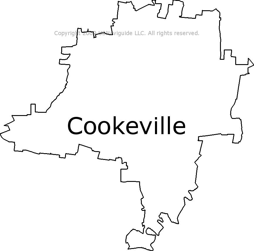 Cookeville Tn Zip Code Map Cookeville, Tennessee Zip Code Boundary Map (Tn)