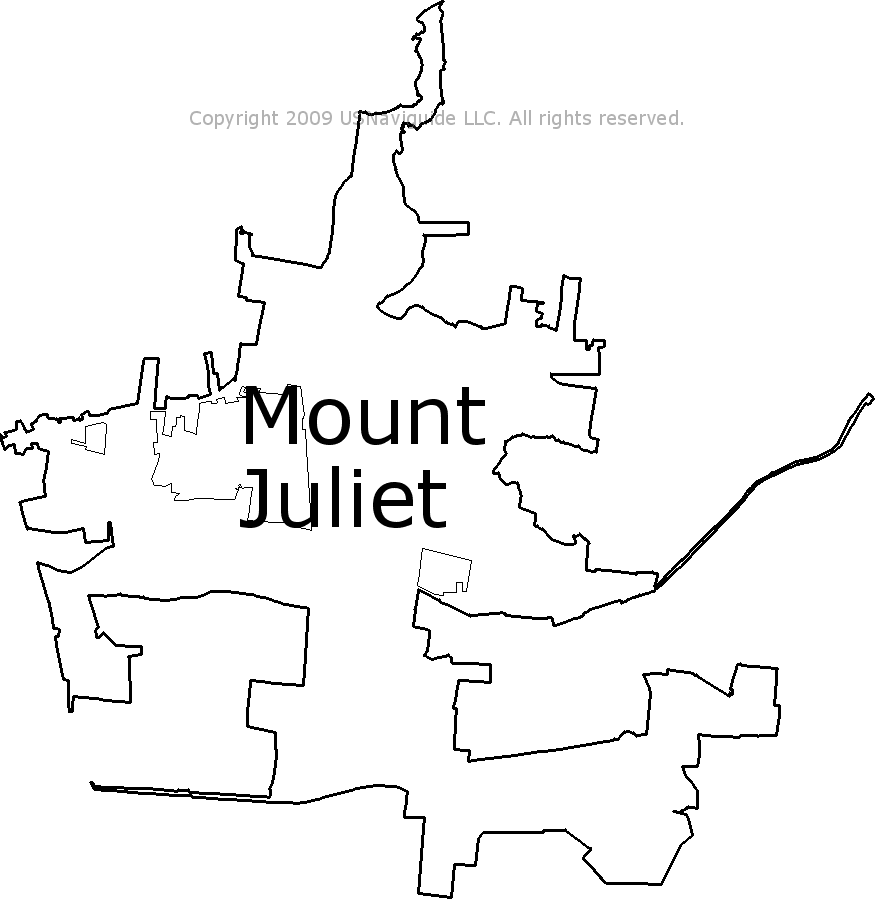 Mt Juliet Zip Code Map Mount Juliet, Tennessee Zip Code Boundary Map (Tn)