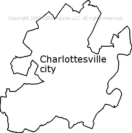 Charlottesville City Limits Map Charlottesville City - Virginia Zip Code Boundary Map (Va)